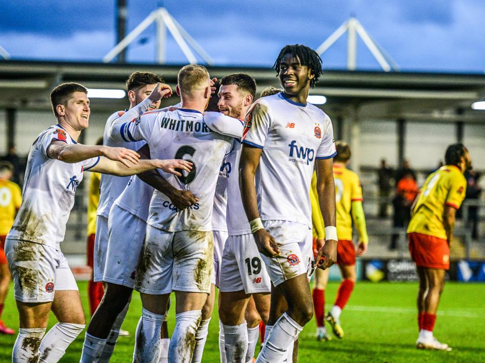 Mo Faal in action for AFC Fylde