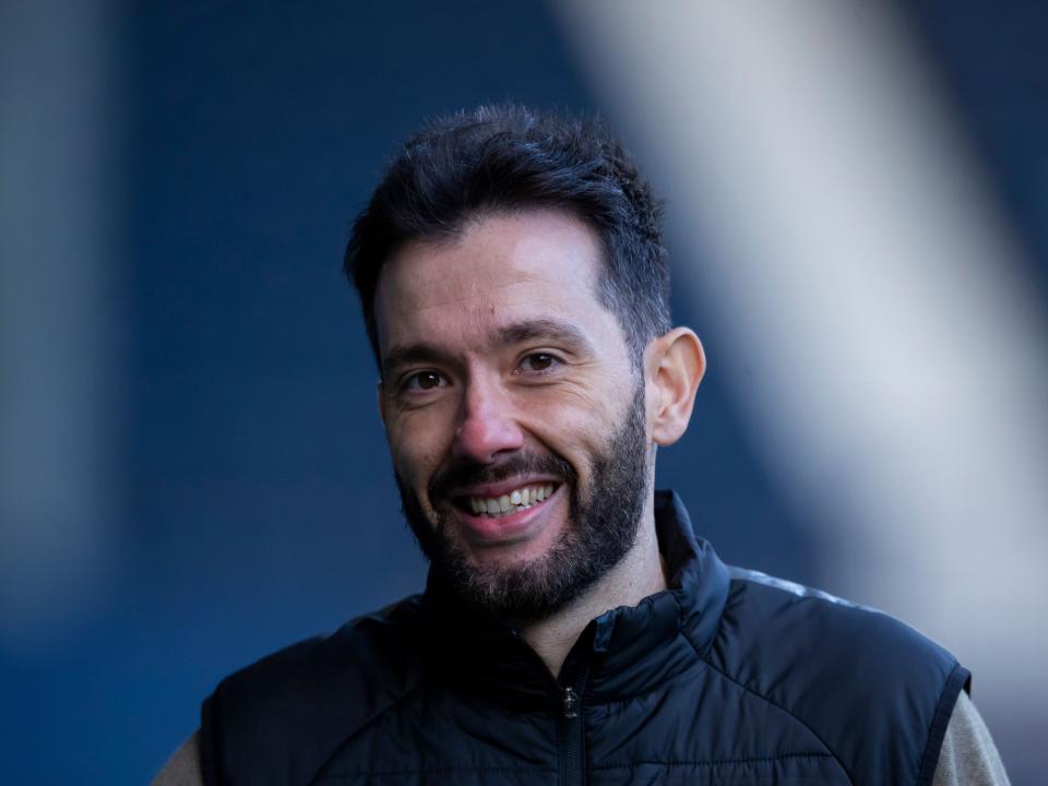 Carlos Corberán at The Hawthorns pre-match