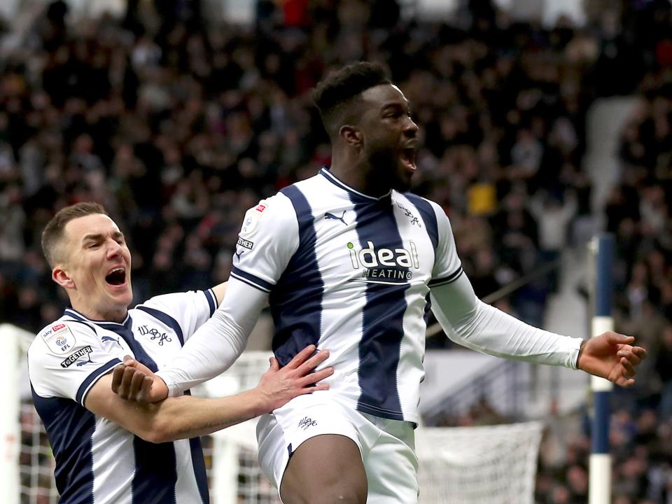 An image of Daryl Dike celebrating a goal against Middlesbrough