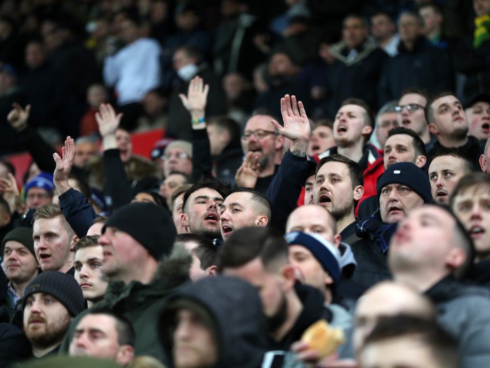 WBA fans supporting their side