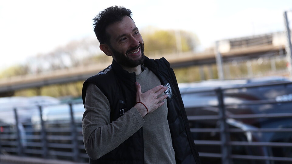 Carlos Corberan greets fans at Rotherham United 