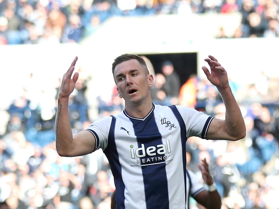 A dejected Jed Wallace at The Hawthorns