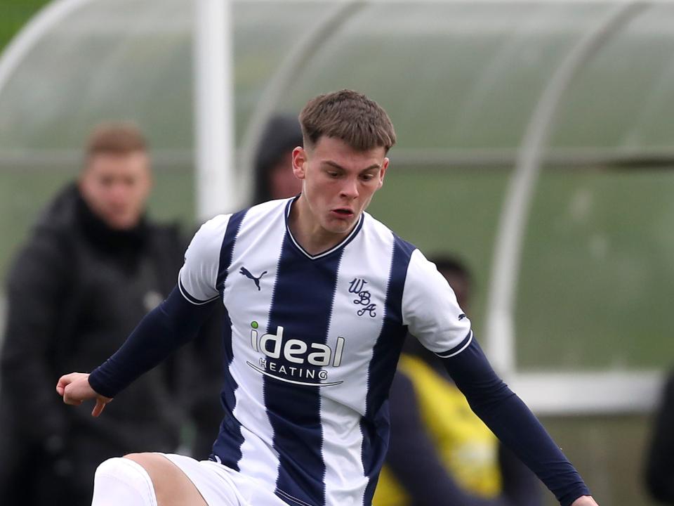 Archie Kirton in action for Albion's U18 side