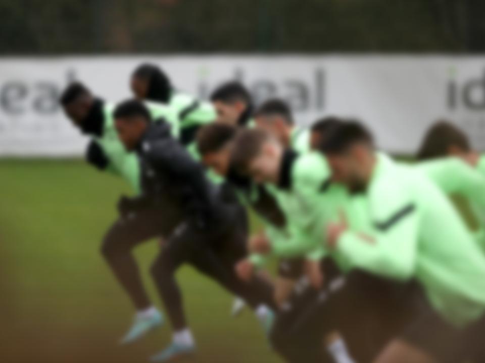 Blurred image of players training.