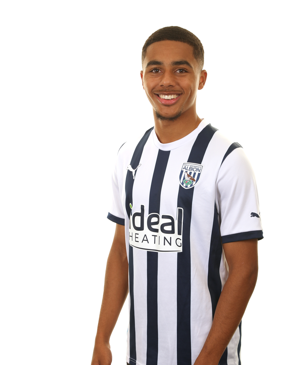 A photo headshot of Albion Under-18s player Deago Nelson ahead of the 2023/24 season