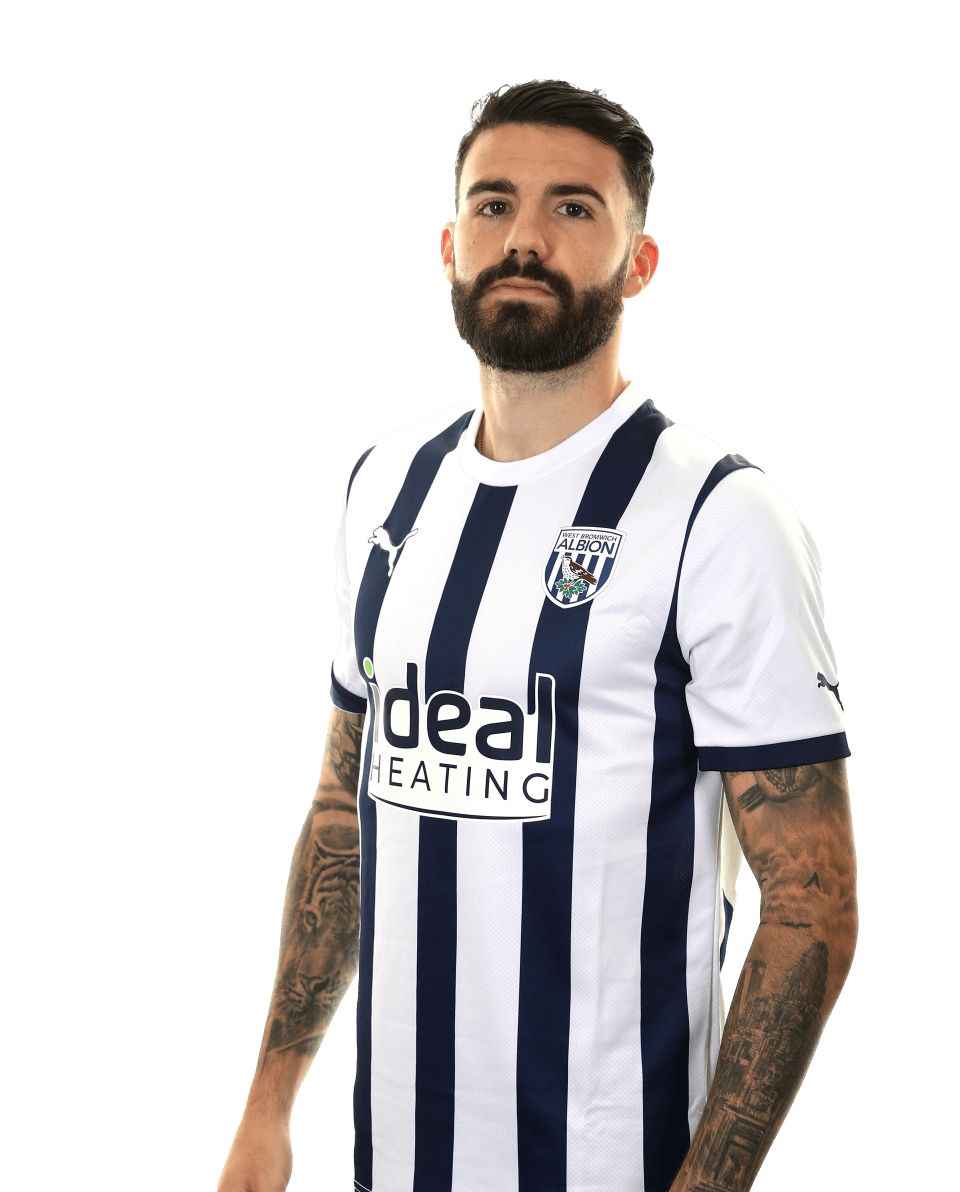 A club photo of Albion defender Pipa for the 2023/24 season