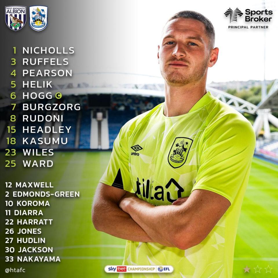 Huddersfield team v WBA