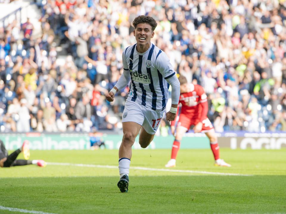 An image of Jeremy Sarmiento celebrating a goal