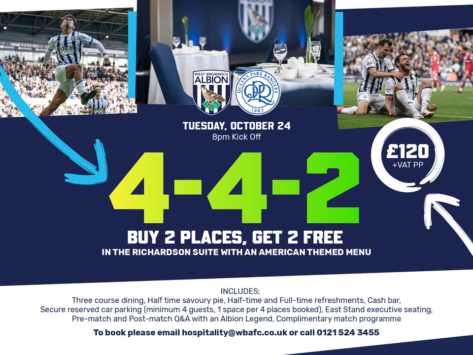 QPR hospitality offer in the Richardson Suite 