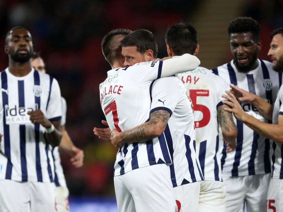 An image of Jed Wallace and John Swift celebrating against Watford