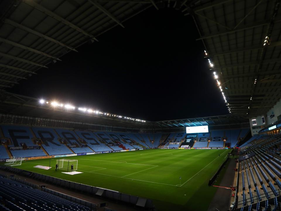 An image of the CBS Arena at night