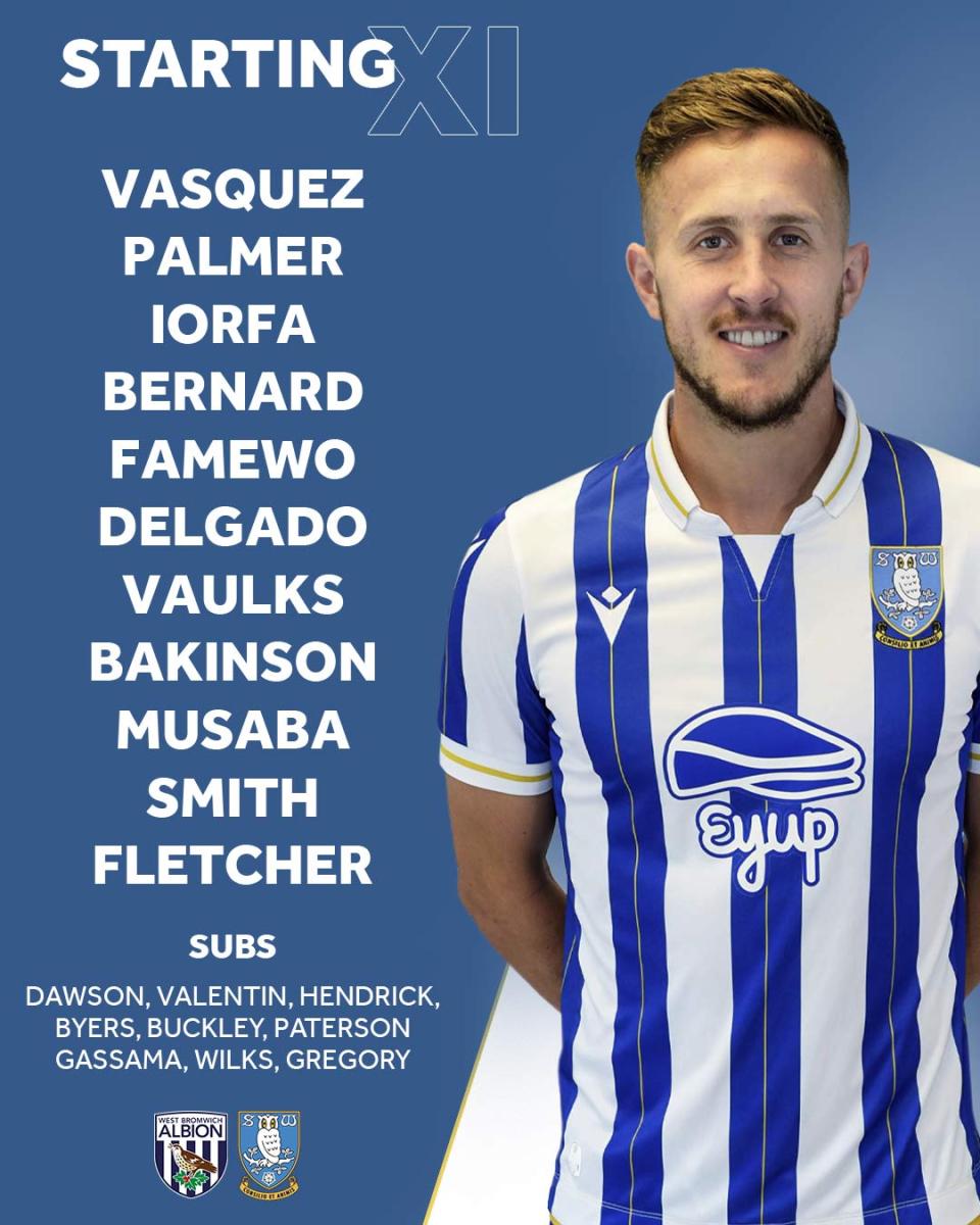An image of the Sheffield Wednesday line up against Albion