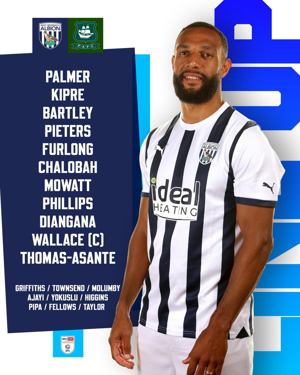Albion's starting XI v Plymouth