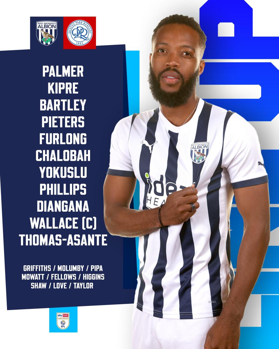 Albion's starting XI v QPR