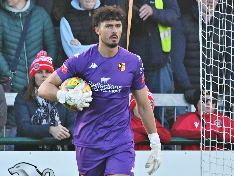 Goalkeeper Brad Foster in action for Alvechurch 
