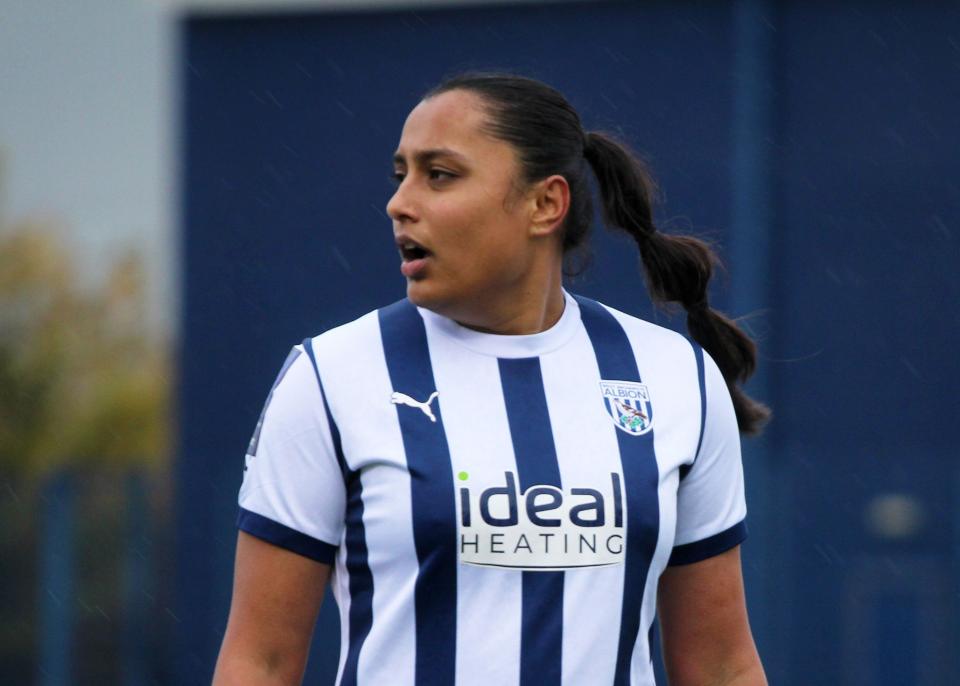 Simran Jhamat in home Albion colours.