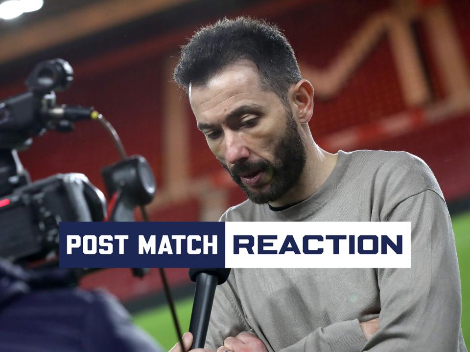 Carlos Corberán is interviewed after Albion's defeat against Boro