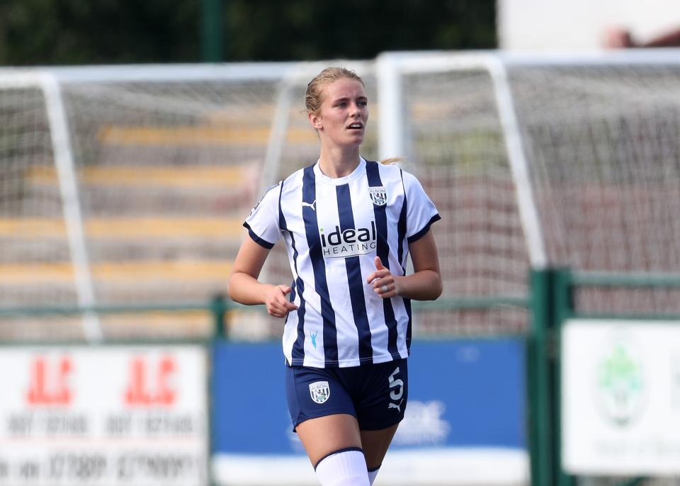 Lucy Newell in home Albion colours.