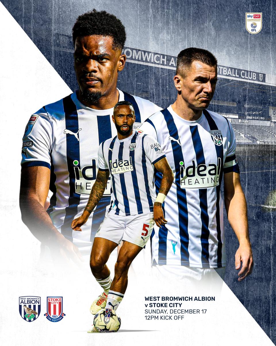 A pre-match graphic for Albion's game against Stoke