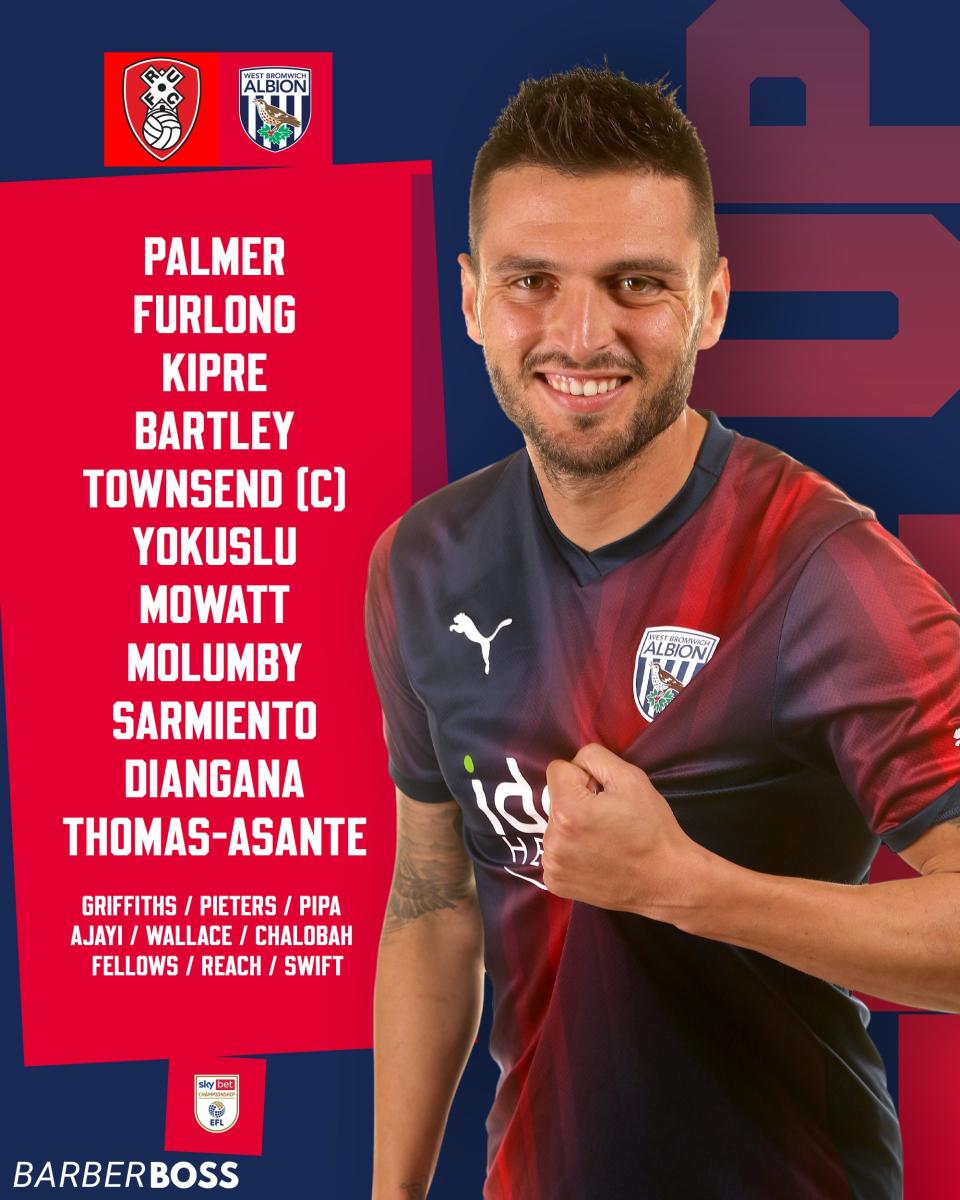 Albion's starting XI v Rotherham