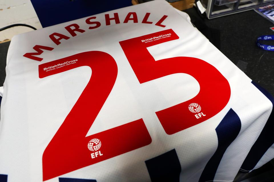 Callum Marshall's home shirt.