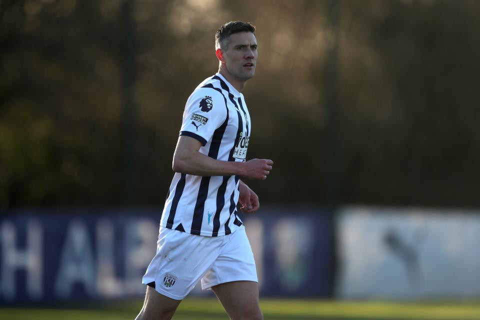 Martin Kelly in action for Albion's PL2 team against West Ham