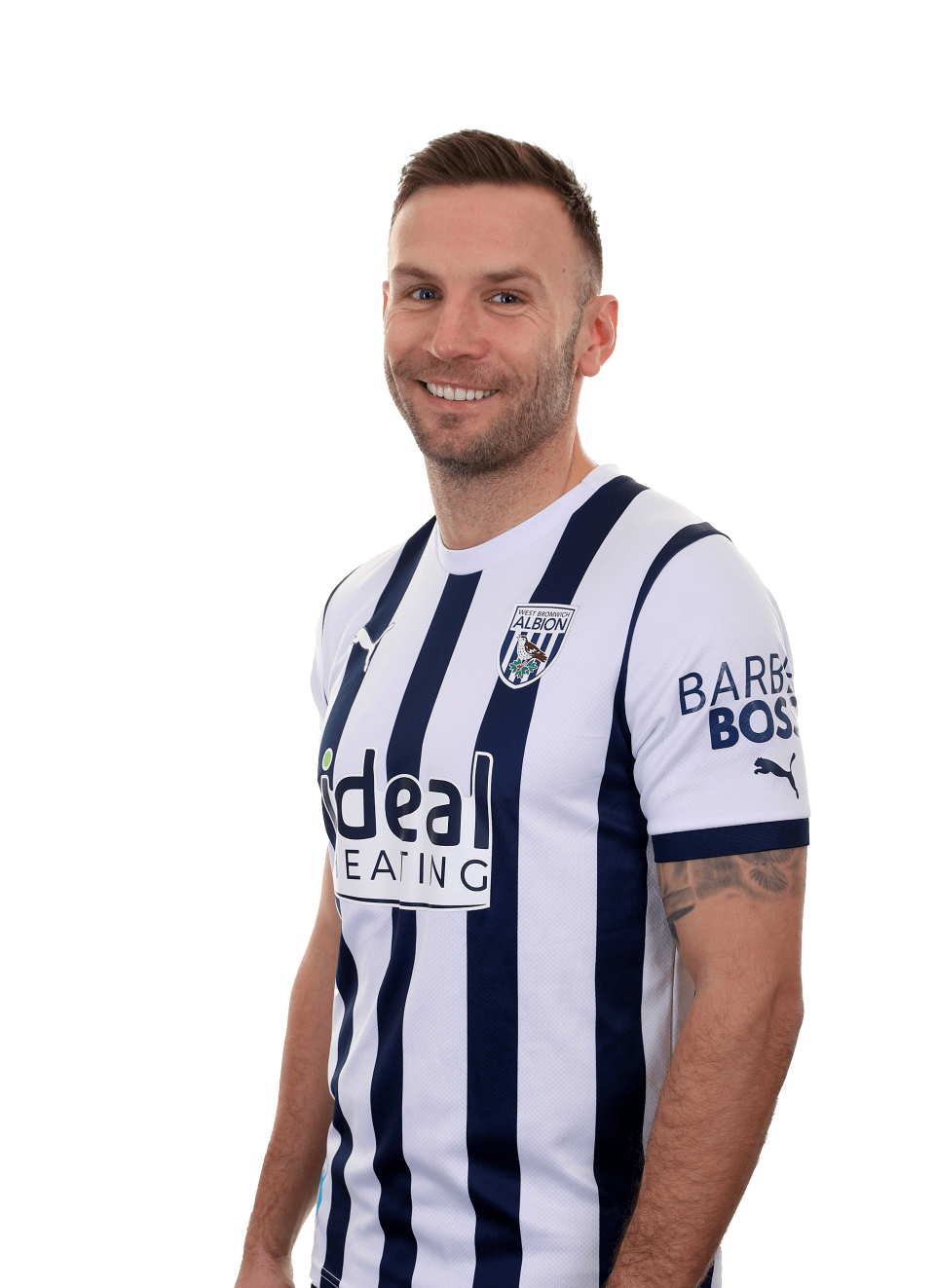 A headshot of Andi Weimann in the 2023/24 home shirt