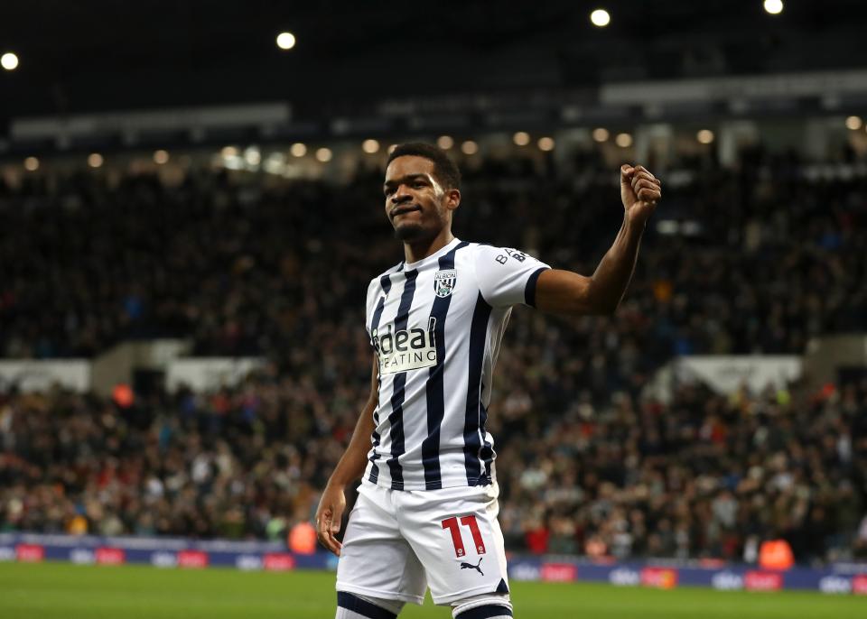 Grady Diangana in home Albion colours.