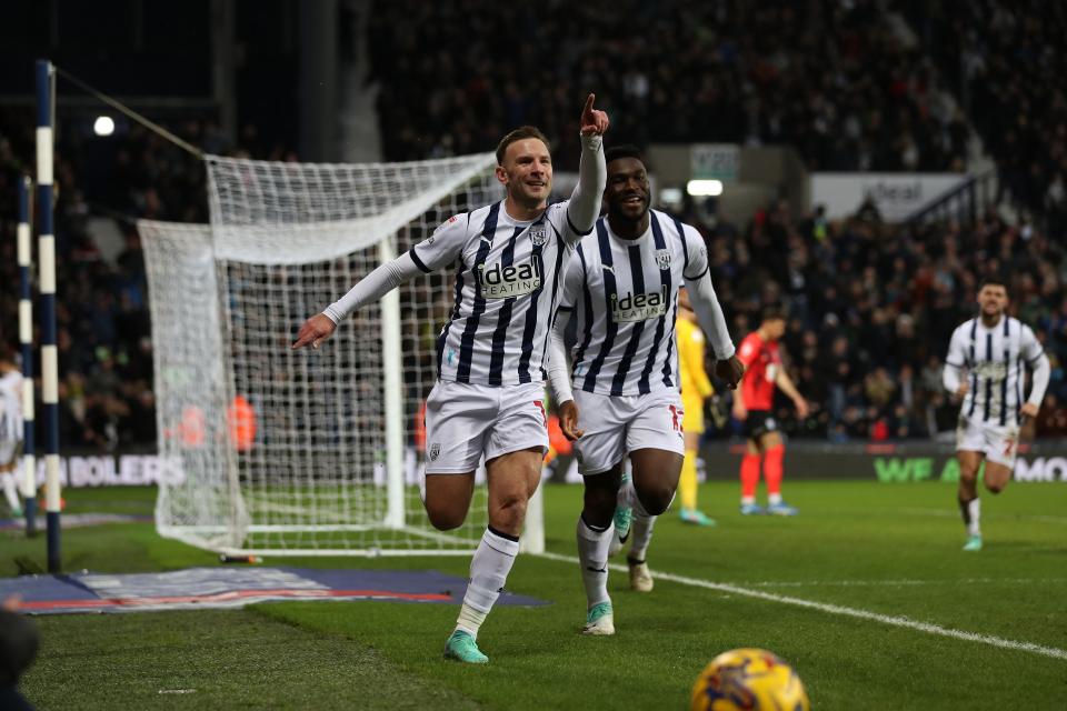 Andi Weimann celebrates scoring against Birmingham City