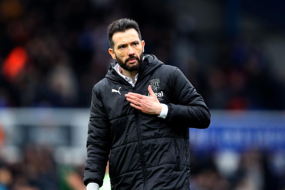 Carlos Corberán holds his heart towards fans at Ipswich Town