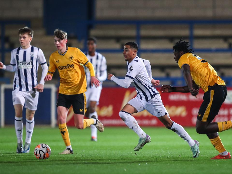 Deago Nelson on the ball for Albion's PL2 team against Wolves
