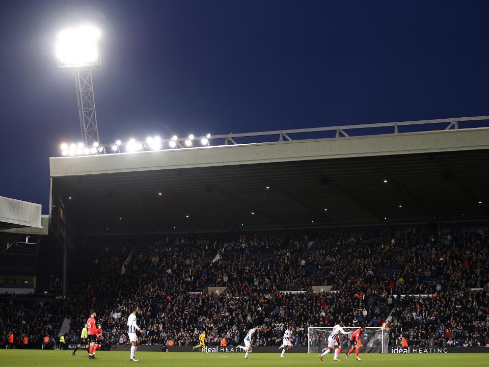 An image of The Hawthorns under the lights