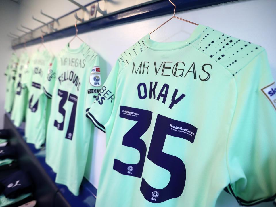 An image of Okay Yokuslu's shirt inside the Ipswich dressing room