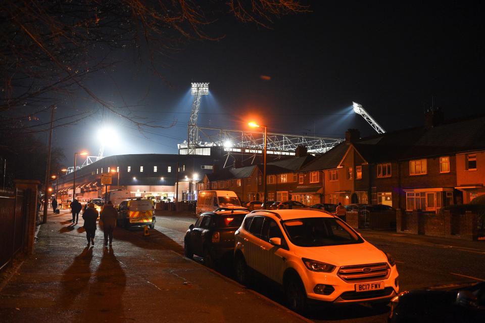 A general view of The Hawthorns from the Halfords Lane
