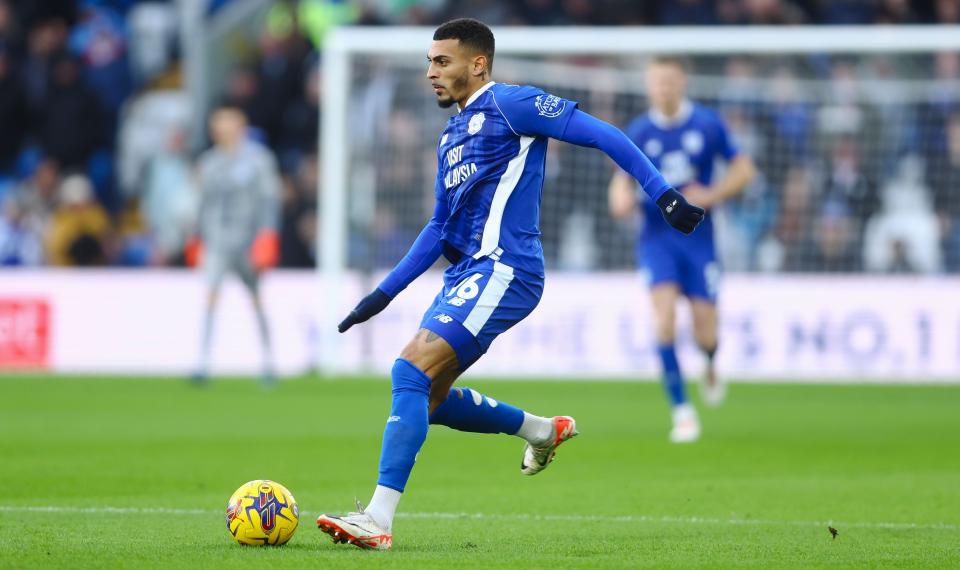 Karlan Grant playing for Cardiff City