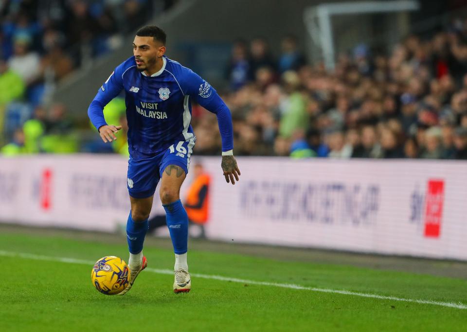Karlan Grant in action for Cardiff City