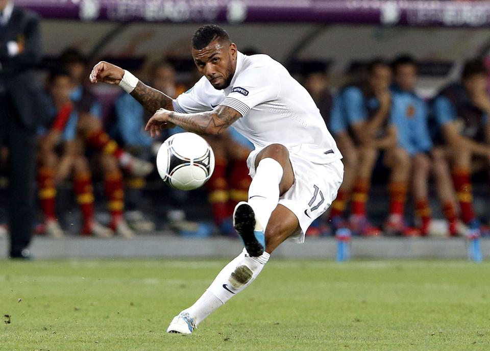 Yann M'Vila in action for France at EURO 2012