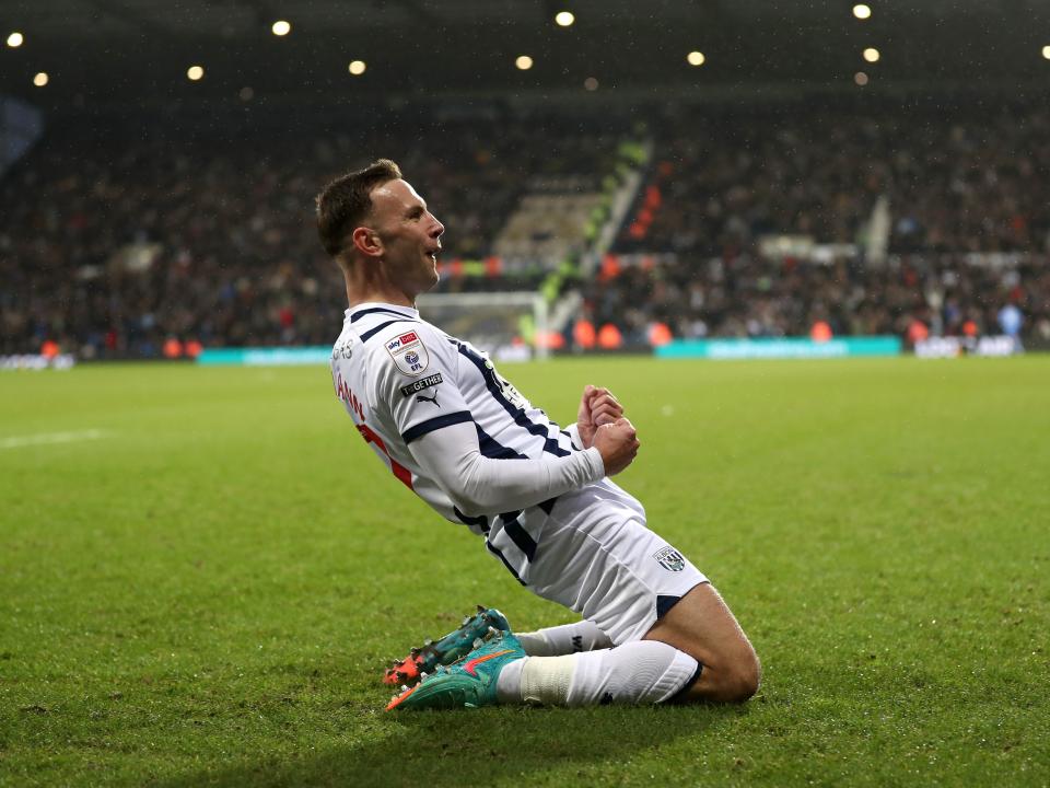 An image of Andi Weimann celebrating a goal against Birmingham