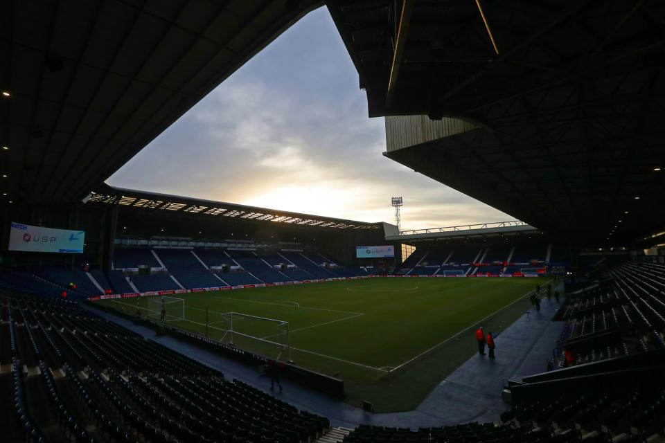 a general view from inside The Hawthorns from the corner between the West Stand and the Brummie Road End 