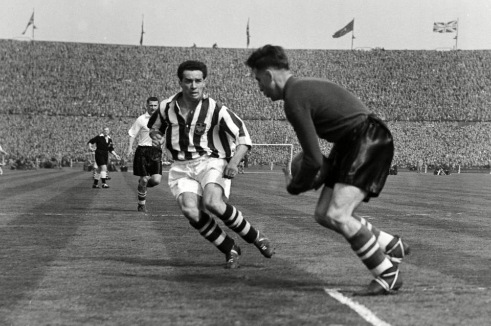 Action from the 1954 FA Cup final
