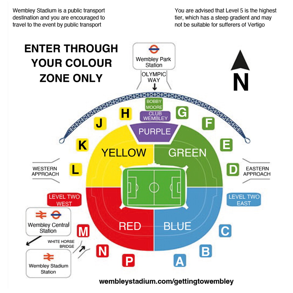 Wembley Ticketing Stadium Map 