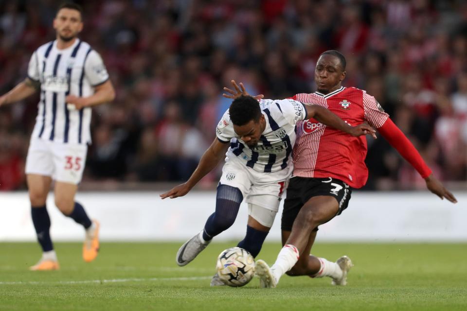 Grady Diangana in action in home colours.