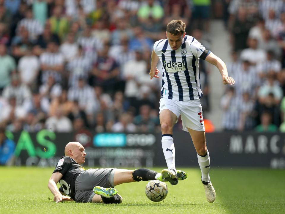 An image of Conor Townsend on the ball against Southampton