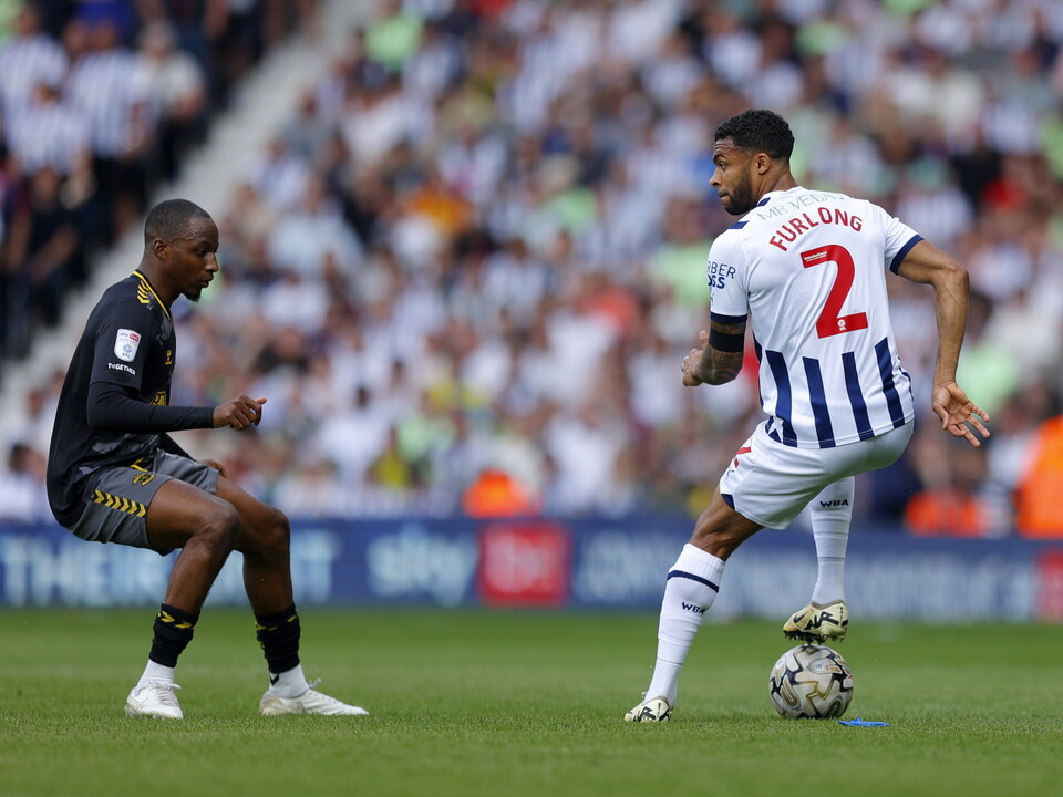 An image of Darnell Furlong controlling the ball against Southampton