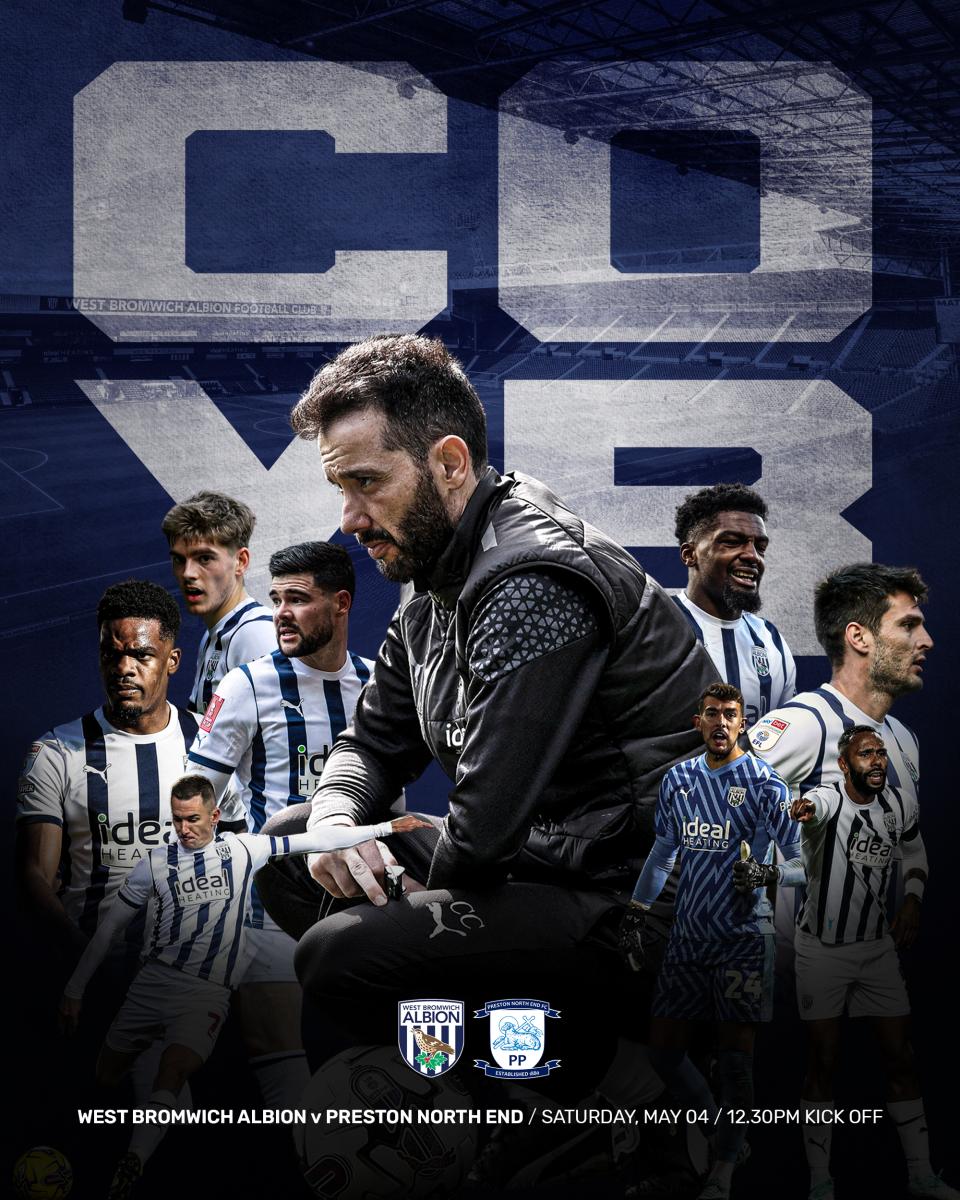 A matchday graphic with Carlos Corberan front and centre