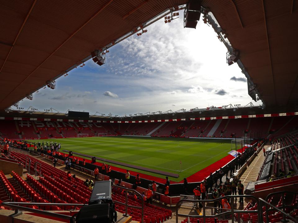 An image of a sun-drenched St Mary's Stadium