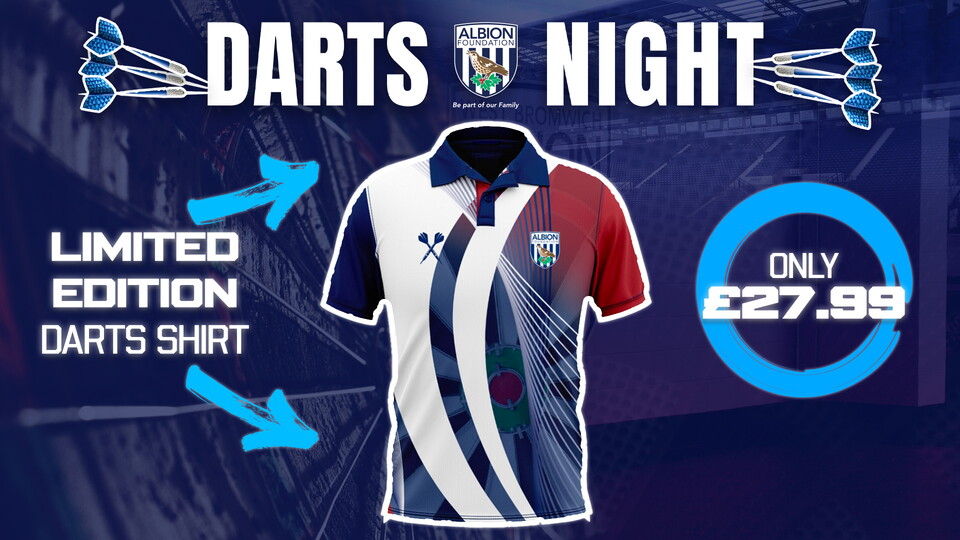 Limited edition The Albion Foundation darts shirt.