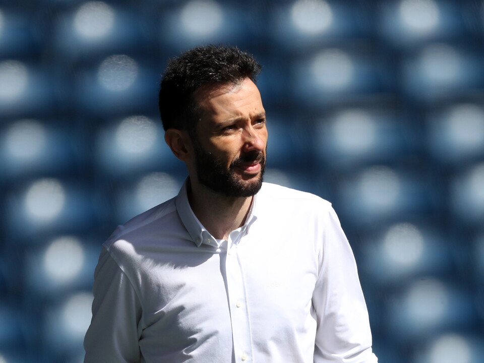 A photo of Albion boss Carlos Corberán arriving at The Hawthorns