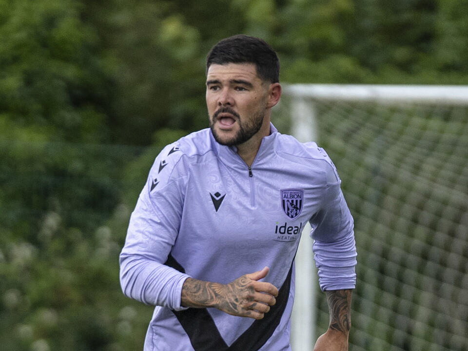 Alex Mowatt looking for the ball during a training session 