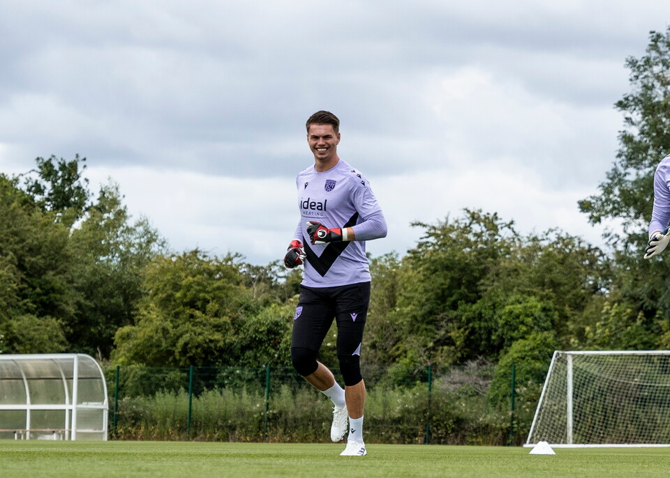 An image of Josh Griffiths in Albion training